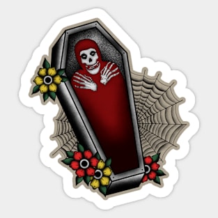 Crimson Ghost Coffin Sticker